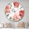 Designart 'Country Flower Snowflakes I Traditional Wall Clock